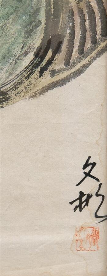 ECOLE CHINOISE (Chine, Moderne), D'après LIN FENGMIAN - Poussins - Couleurs sur…