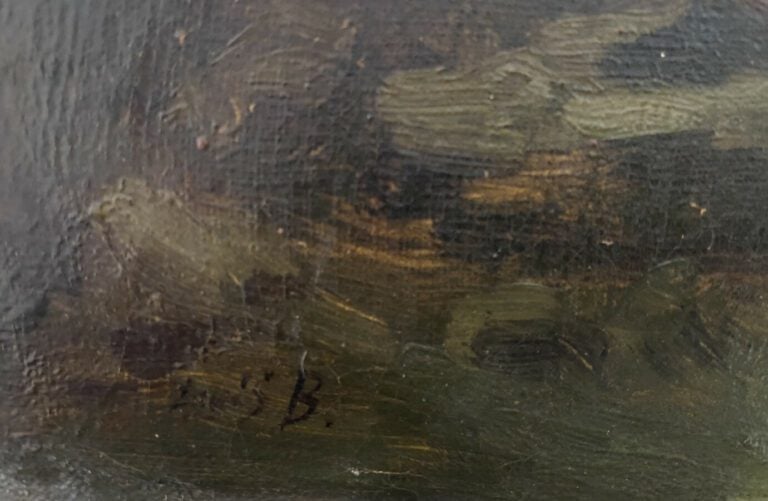 Ecole XIXème - Vierge à l'enfant - Huile sur Toile. - 41x32 cm