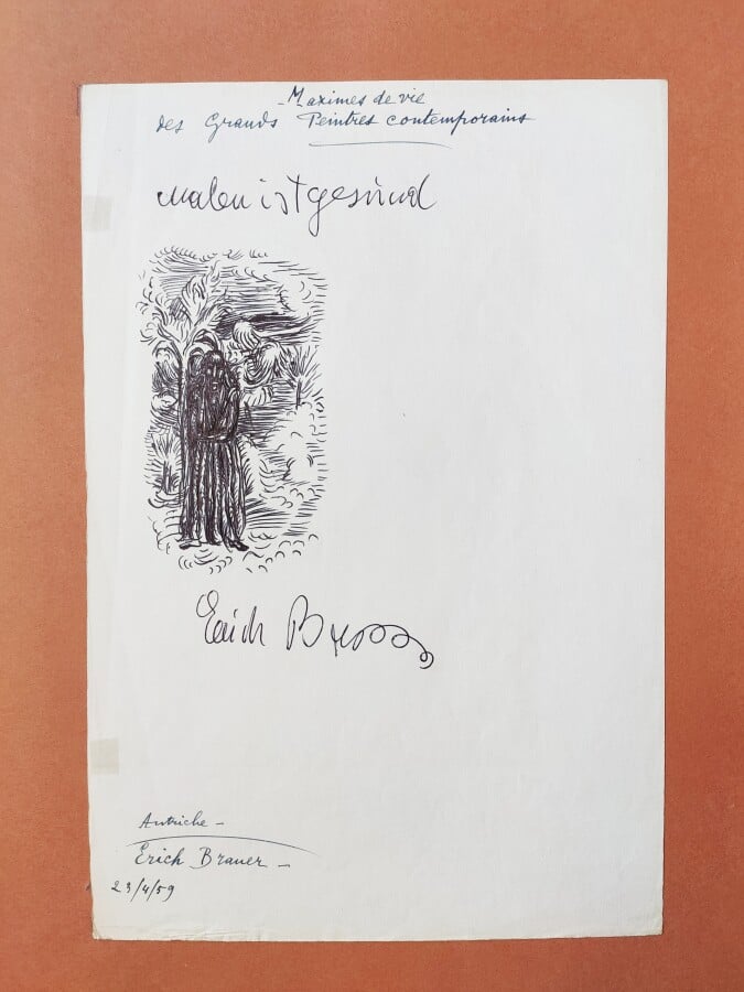 Erich BRAUER (1929-2021) - Peintre c'est bon pour la santé (Maximes de vie des…