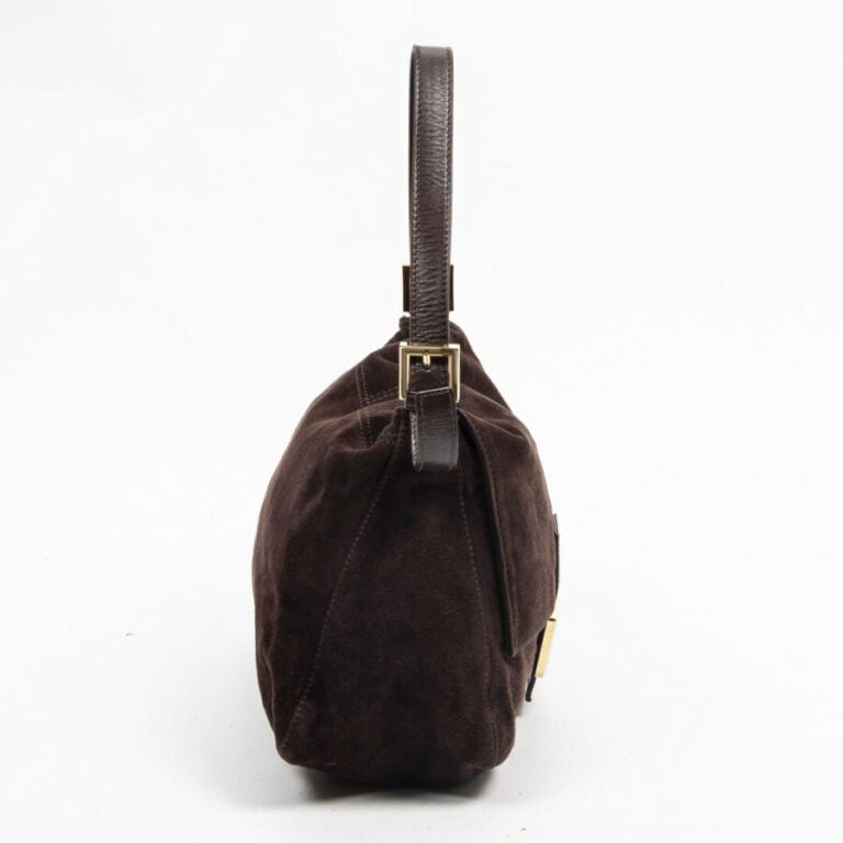 FENDI - Sac "Mamma baguette" - "Mamma baguette" bag - - Daim et cuir marron - B…