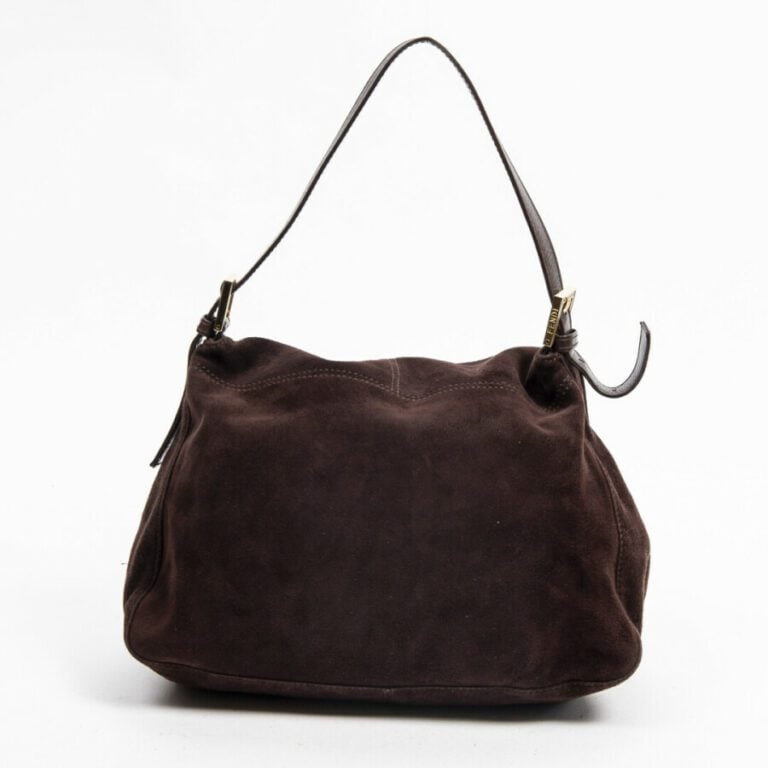 FENDI - Sac "Mamma baguette" - "Mamma baguette" bag - - Daim et cuir marron - B…
