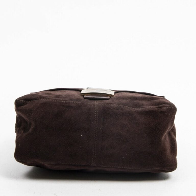 FENDI - Sac "Mamma baguette" - "Mamma baguette" bag - - Daim et cuir marron - B…