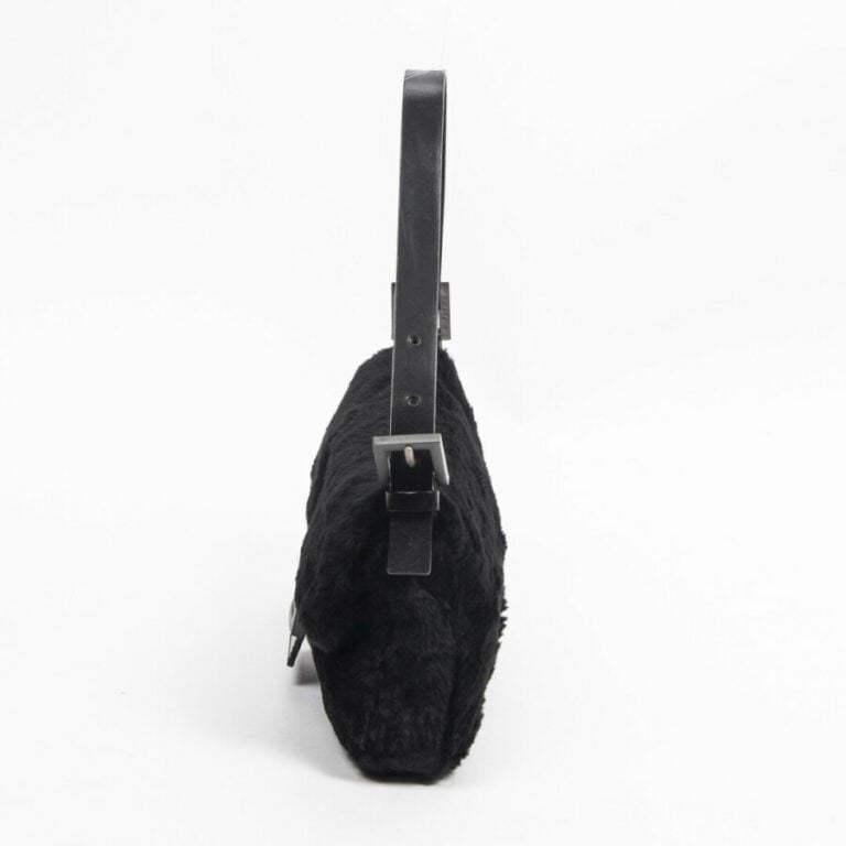 FENDI - Sac "Mamma baguette" - "Mamma baguette" bag - - Lapin et cuir noir - Bl…