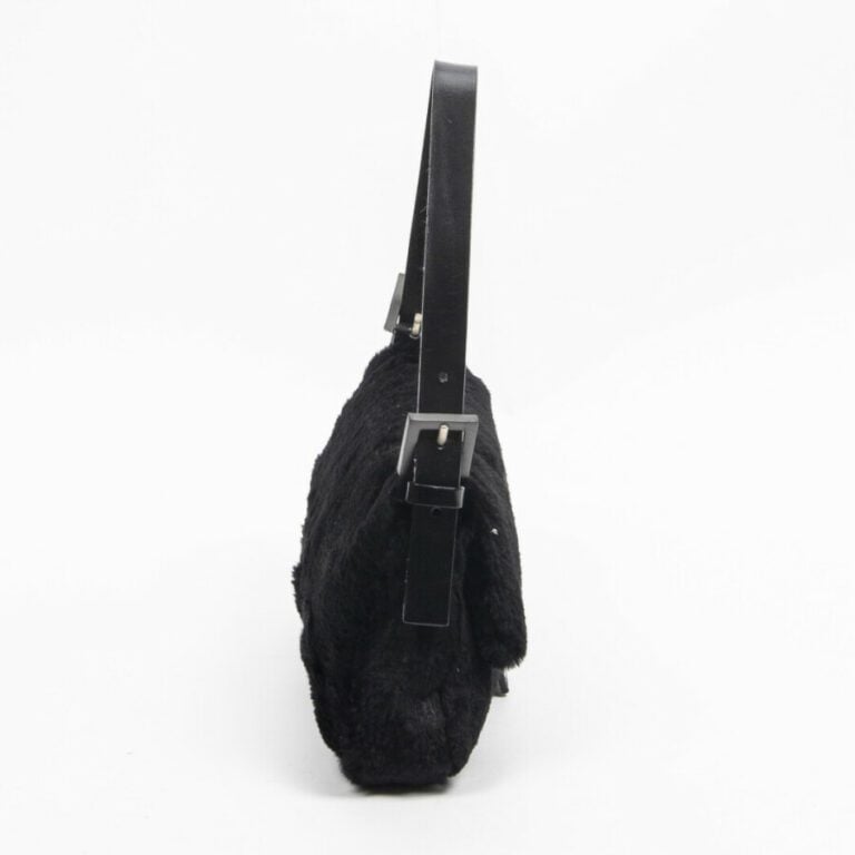 FENDI - Sac "Mamma baguette" - "Mamma baguette" bag - - Lapin et cuir noir - Bl…
