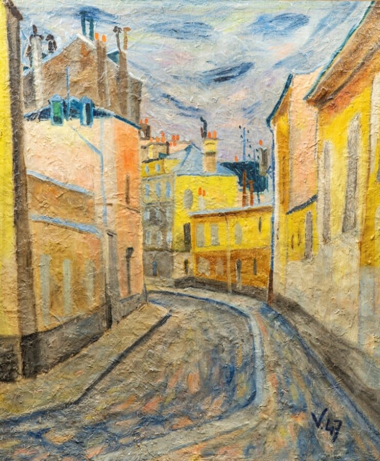Gerald van der KEMP (1912-2001) - Paysage du Quartier Saint-Louis à Versailles,…