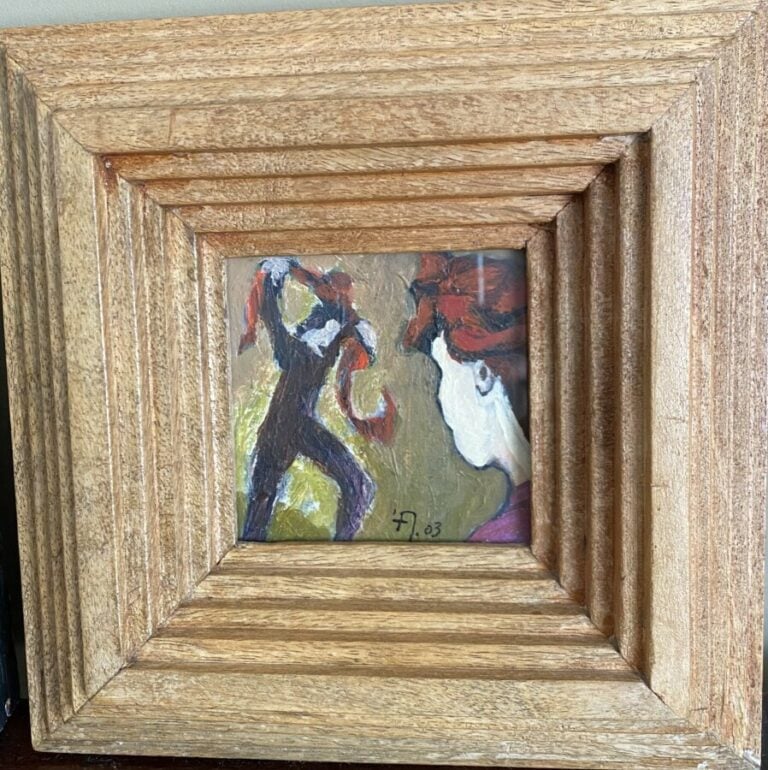 GRAND'A. Deux tableaux sculptures en relief. Balsa et peinture. 18 x 18 et 9, 5…