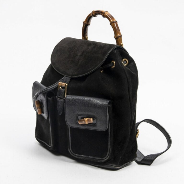GUCCI - Sac à dos "Bamboo" GM - "Bamboo"GM backpack - - Porc velours et porc no…