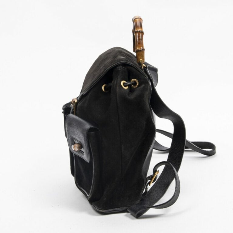GUCCI - Sac à dos "Bamboo" GM - "Bamboo"GM backpack - - Porc velours et porc no…