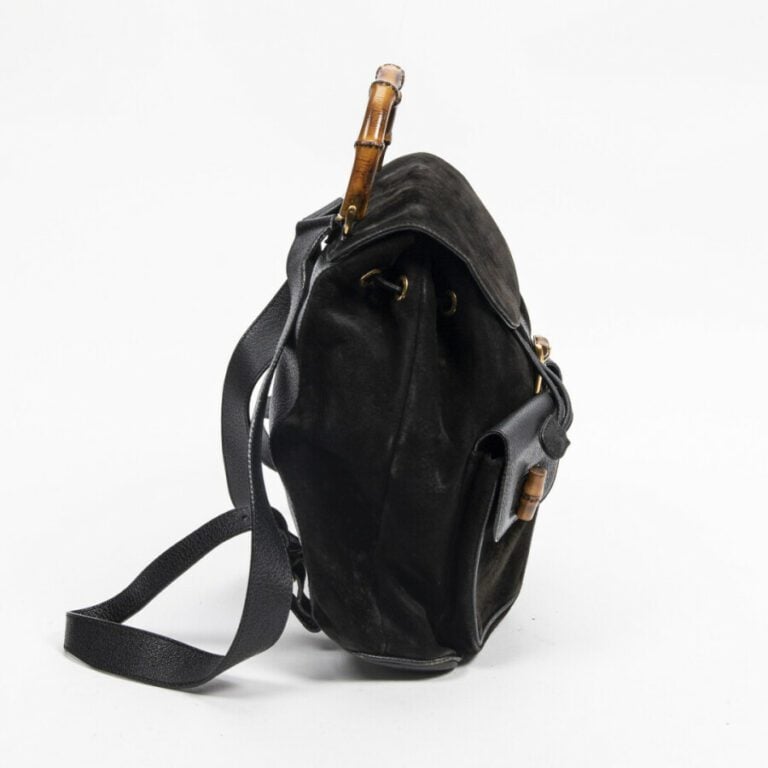 GUCCI - Sac à dos "Bamboo" GM - "Bamboo"GM backpack - - Porc velours et porc no…