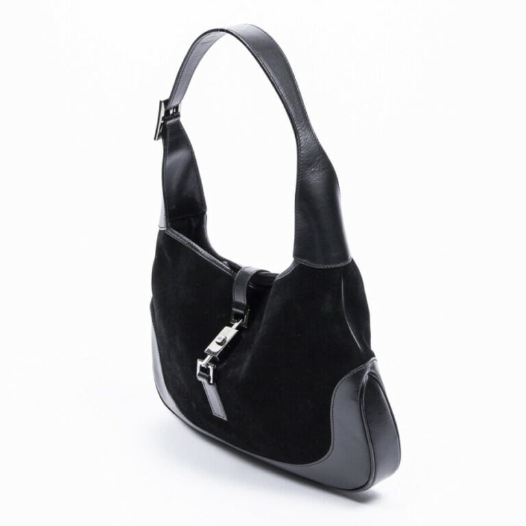 GUCCI - Sac "Jackie" - "Jackie" bag - - Daim et cuir noir - Black suede and lea…
