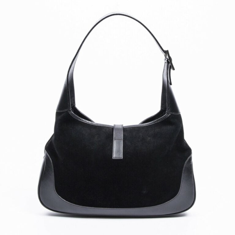 GUCCI - Sac "Jackie" - "Jackie" bag - - Daim et cuir noir - Black suede and lea…