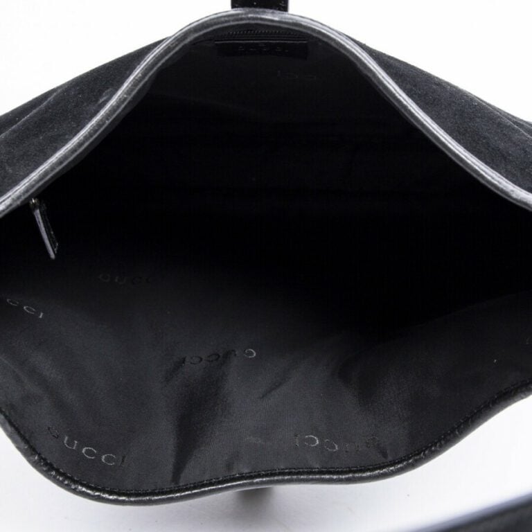 GUCCI - Sac "Jackie" - "Jackie" bag - - Daim et cuir noir - Black suede and lea…
