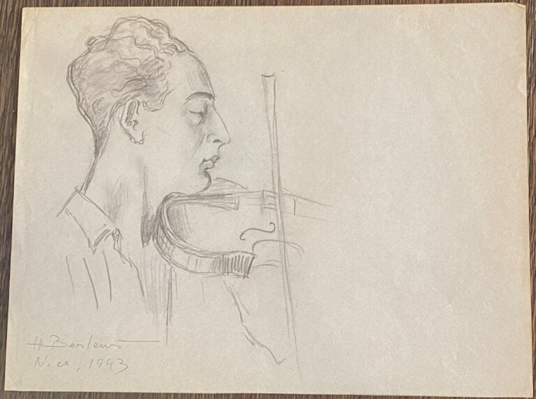 Henryk BERLEWI (1894-1967) - Femme en pied - Dessin sur papier, signé en bas à…