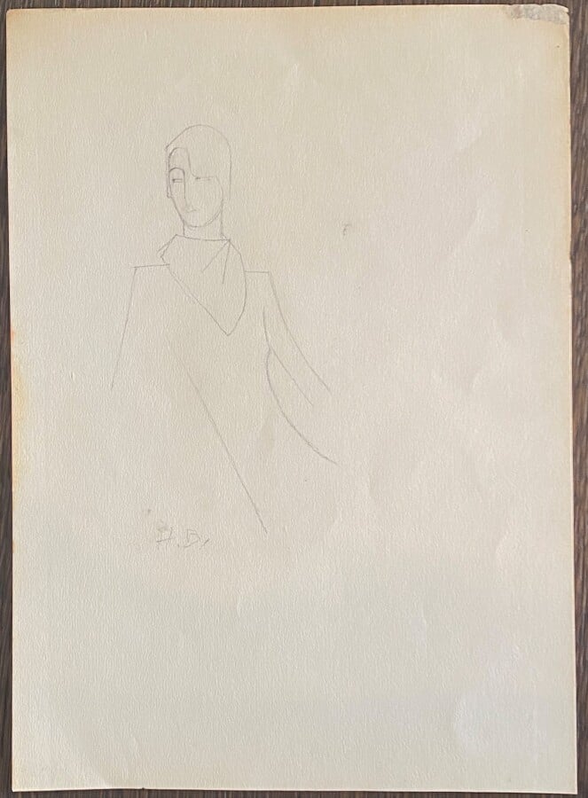 Henryk BERLEWI (1894-1967) - Femme en pied - Dessin sur papier, signé en bas à…