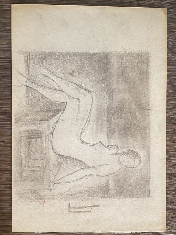 Henryk BERLEWI (1894-1967) - Portrait de violoniste, 1943 - Dessin sur papier,…