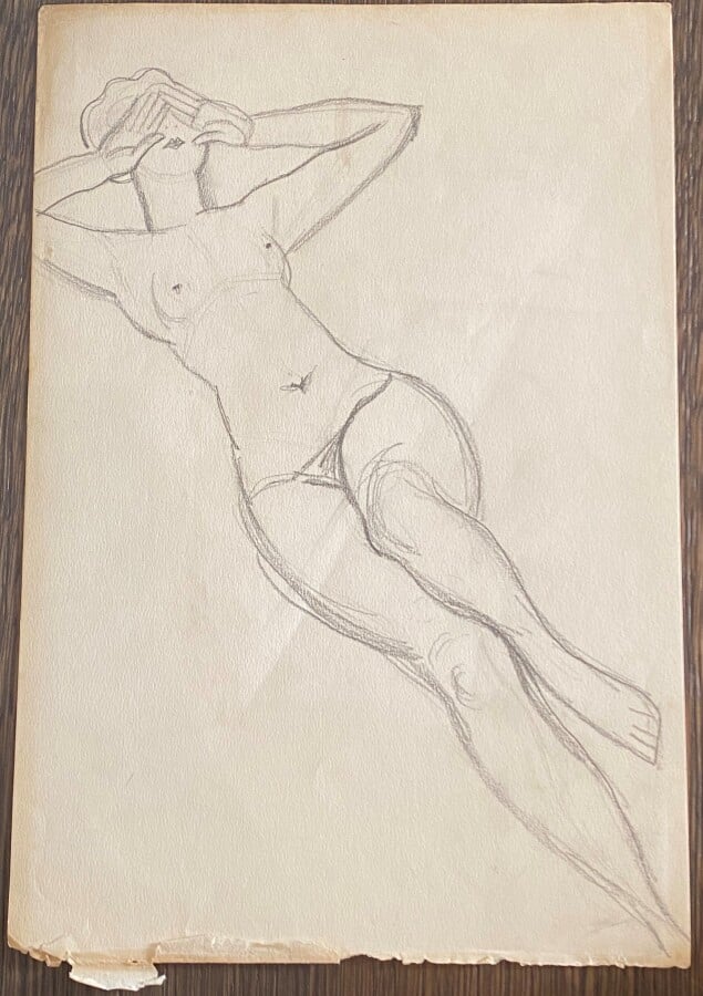 Henryk BERLEWI (1894-1967) - Portrait de violoniste, 1943 - Dessin sur papier,…