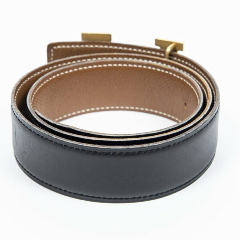 HERMÈS - 1995 - Ceinture réversible boucle "H" - "H " buckle reversible belt -…