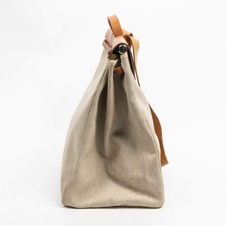 HERMÈS - 1999 - Sac "Herbag" GM - "Herbag" GM bag - - Toile "Officier", veau Ba…