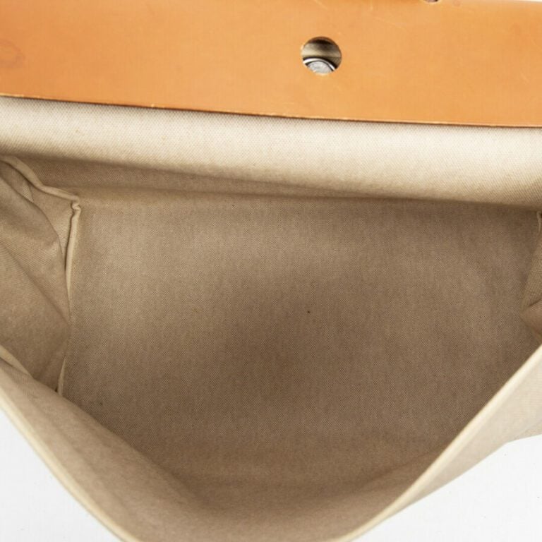 HERMÈS - 1999 - Sac "Herbag" GM - "Herbag" GM bag - - Toile "Officier", veau Ba…