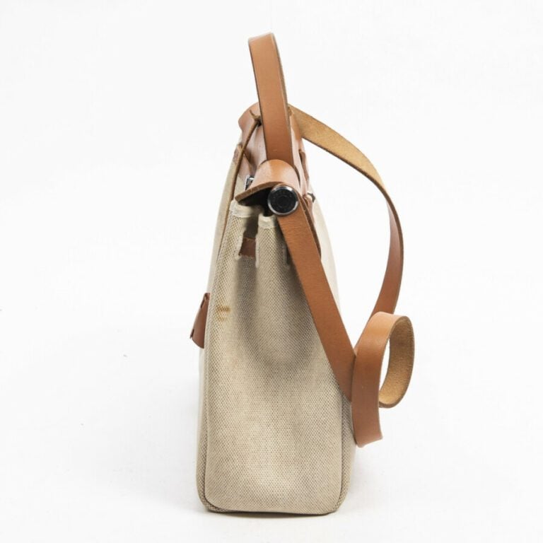 HERMÈS - 2001 - Sac "Herbag" PM - "Herbag" PM bag - - Toile "Officier", veau Ba…
