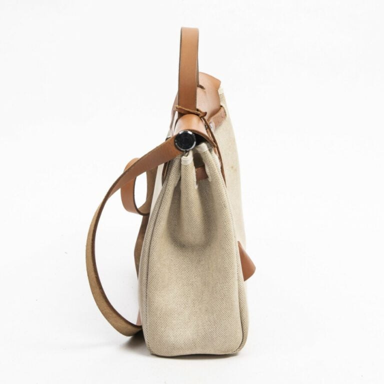 HERMÈS - 2001 - Sac "Herbag" PM - "Herbag" PM bag - - Toile "Officier", veau Ba…