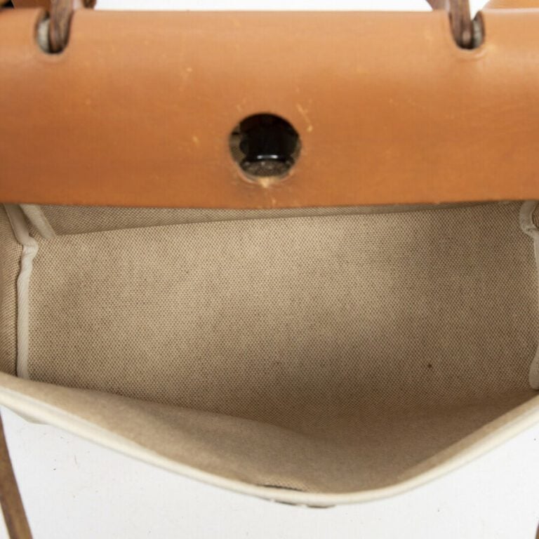 HERMÈS - 2001 - Sac "Herbag" PM - "Herbag" PM bag - - Toile "Officier", veau Ba…