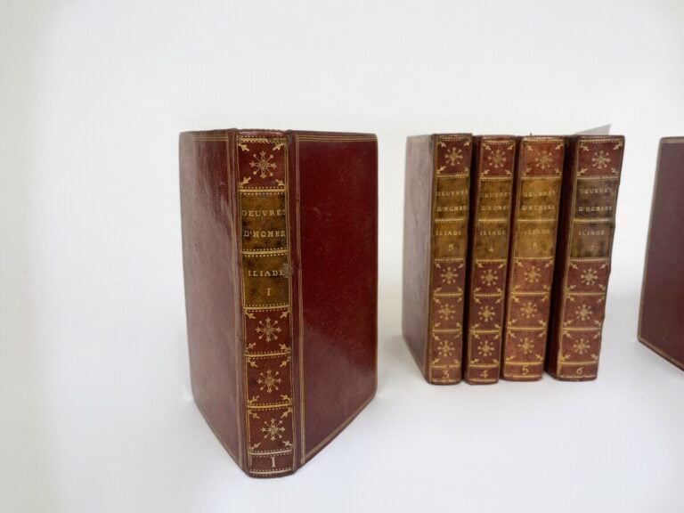 HOMERE. - L'Iliade, 3ème édition, chez Didot l'Aîné (Paris), 1787, 6 tomes (man…