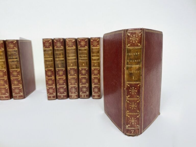 HOMERE. - L'Iliade, 3ème édition, chez Didot l'Aîné (Paris), 1787, 6 tomes (man…