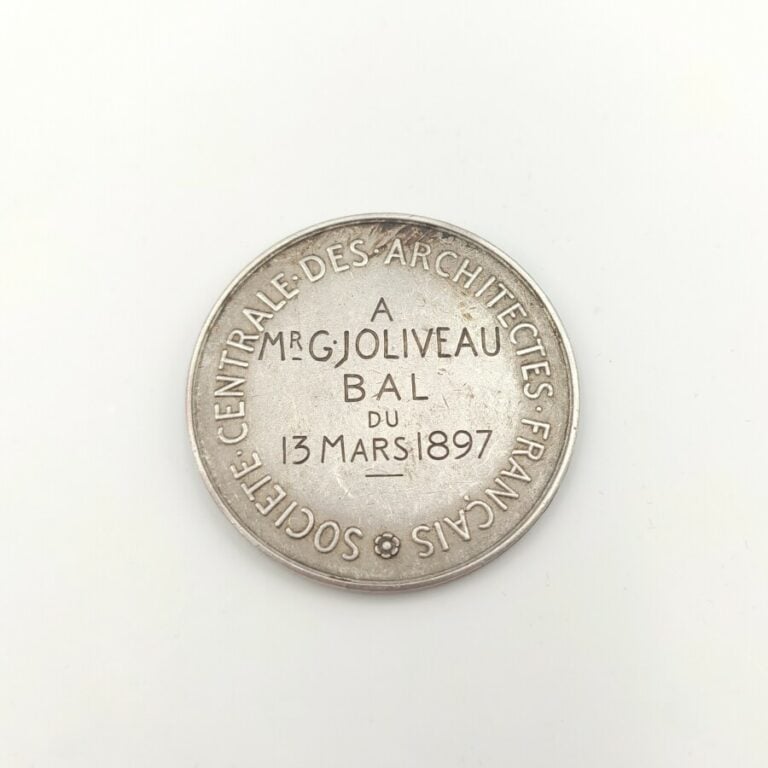 IIIe République (1870-1940). Jeton en argent, sur flan mat de la société centra…