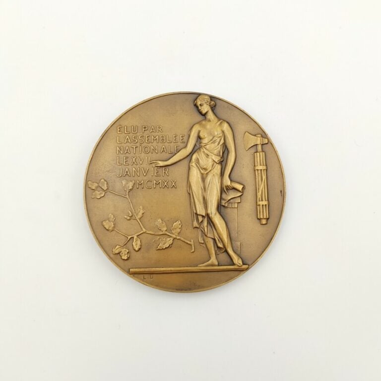 IIIe République (1870-1940). Médaille Art-Déco de la présidence de la Républiqu…