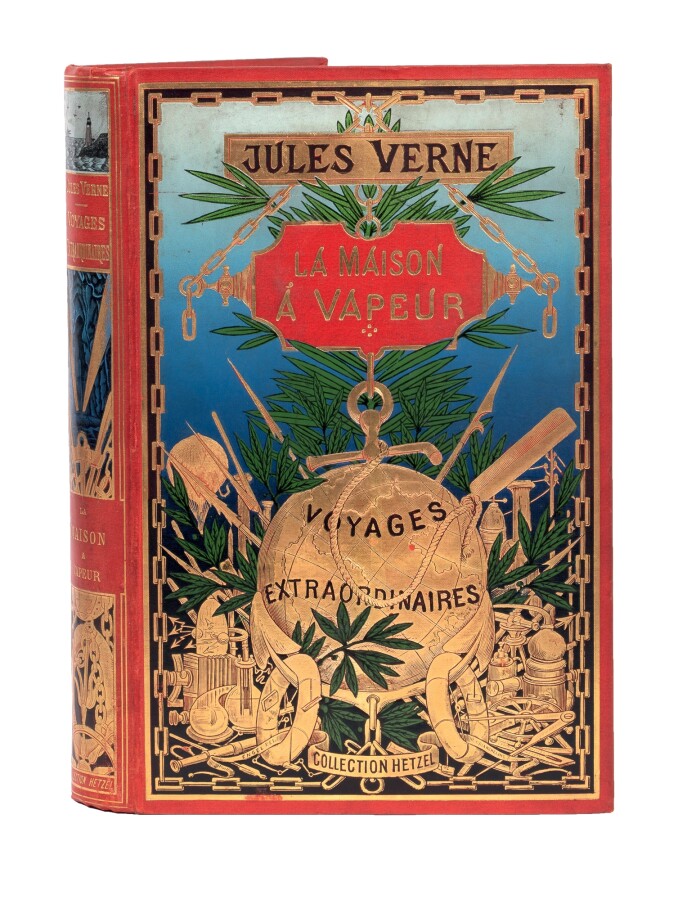 [Indes] La Maison à Vapeur par Jules Verne. Ill. par Benett. Paris, J. Hetzel e…