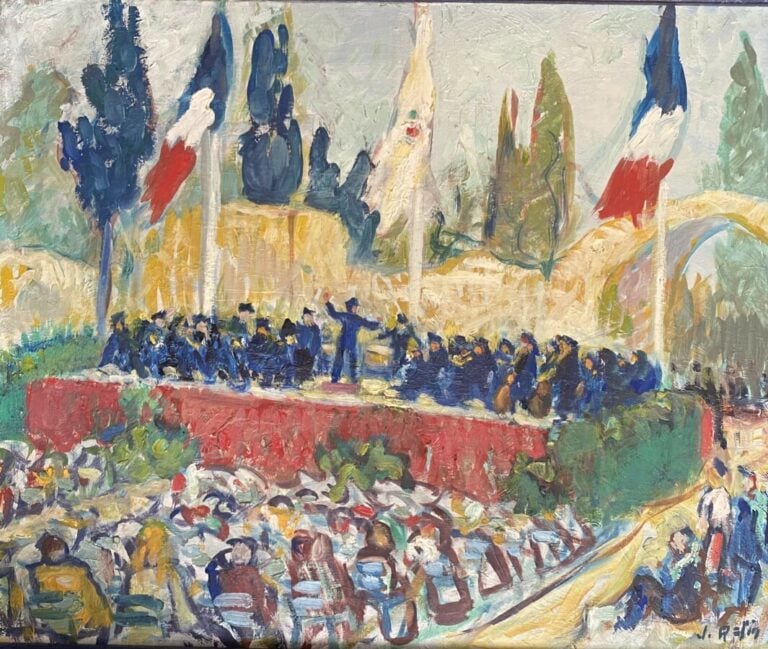 J; RAFIN. L'orchestre. Huile sur toile, signée en bas à droite. 38 x 46 cm