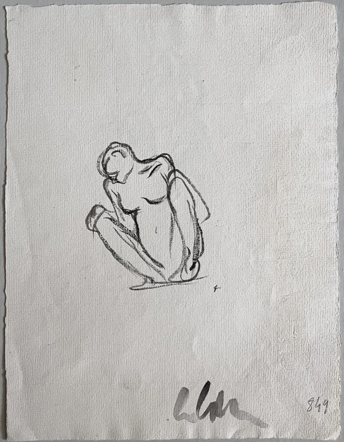 Jean-Louis FORAIN (1852-1931) - Femme près de son lit (l'invitation) - Encre su…