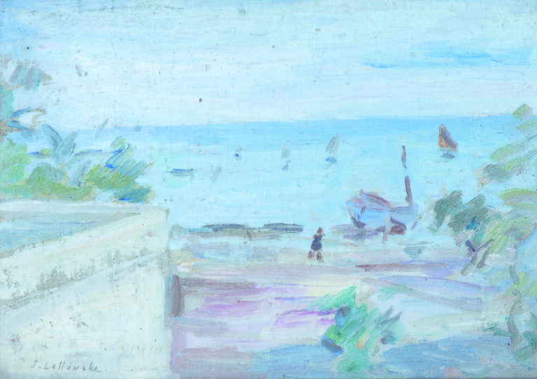 Jules LELLOUCHE (1903-1963) - Baie à Tunis - Huile sur panneau, signée en bas à…