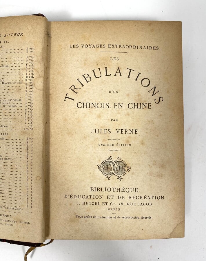 Jules VERNE. Les Tribulations d'un Chinois en Chine. J. Hetzel et Cie - Dylan T…