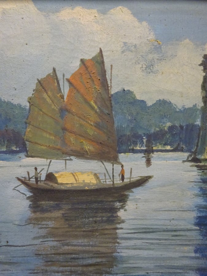 KIM SON (Actif Vietnam / Indochine, Époque XXe siècle) - Sampans dans la Baie d…