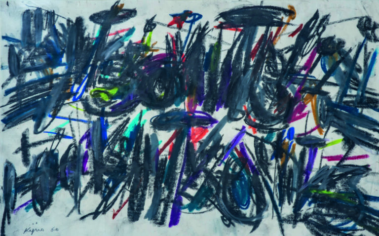 Ladislas KIJNO (1921-2012) Révolutions B, 1960 (dans la pile) - Crayons de coul…