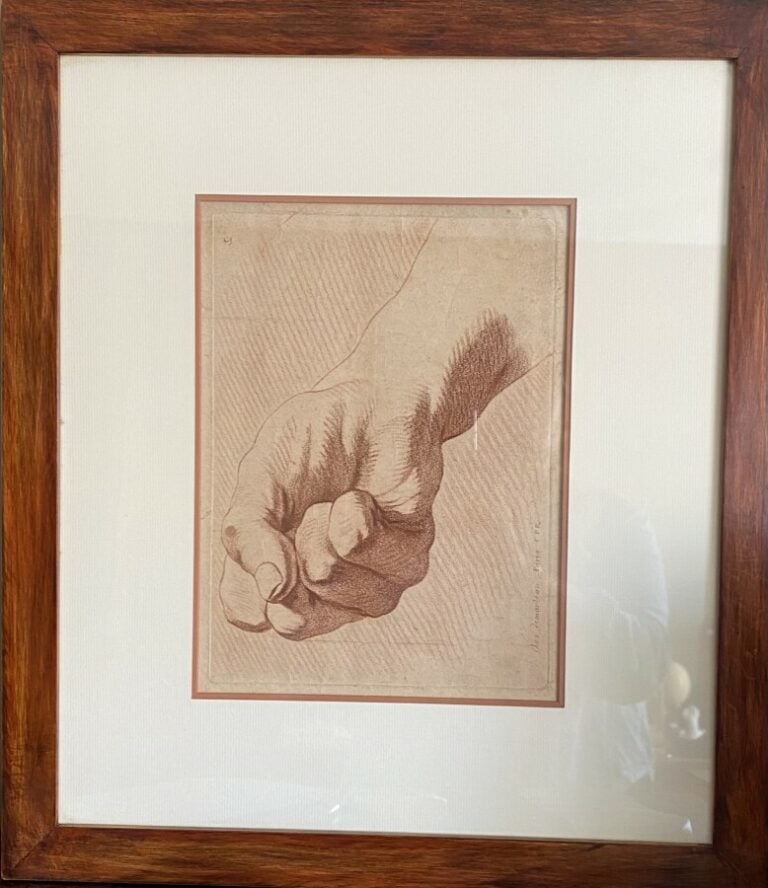 "Le poing". Gravure. 19 x 26 cm