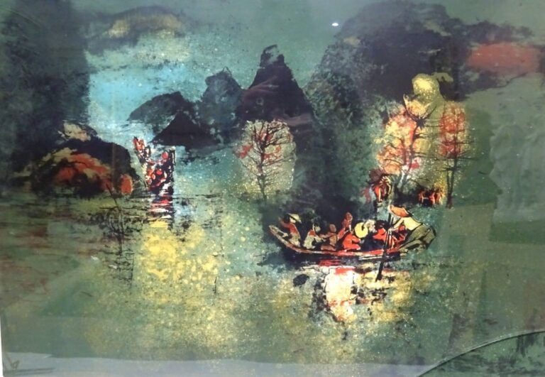 LEBADANG (1922-2015) - Bateaux naviguant - Lithographie signée en bas à droite,…