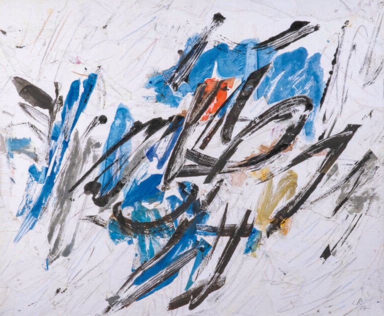 Lena ROSENBERG (1954-) - Composition, 2007 - Collage sur toile, monogrammé et d…