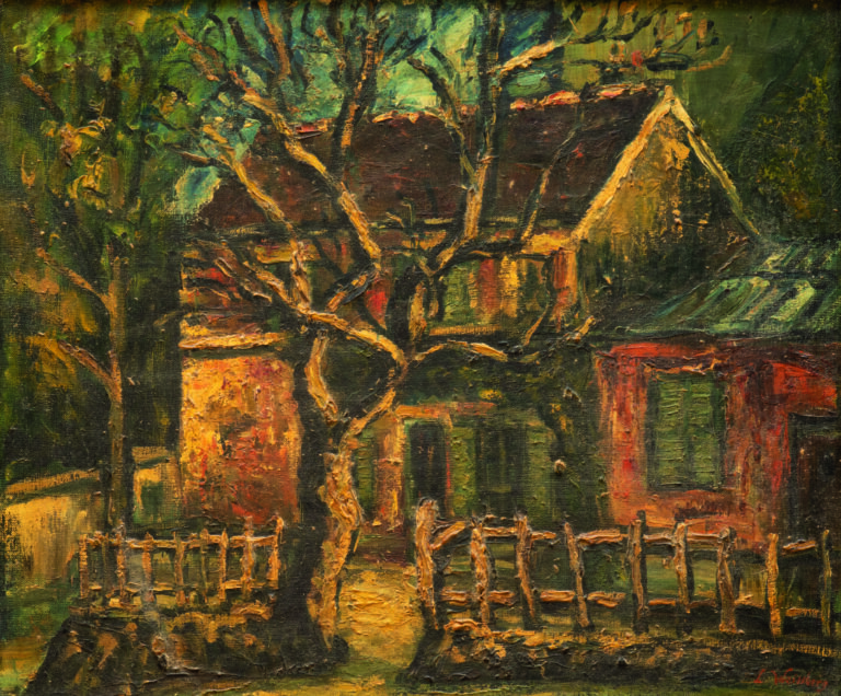 Léon WEISSBERG (1905-1943) - Paysage avec une maison - Huile sur toile, signée…