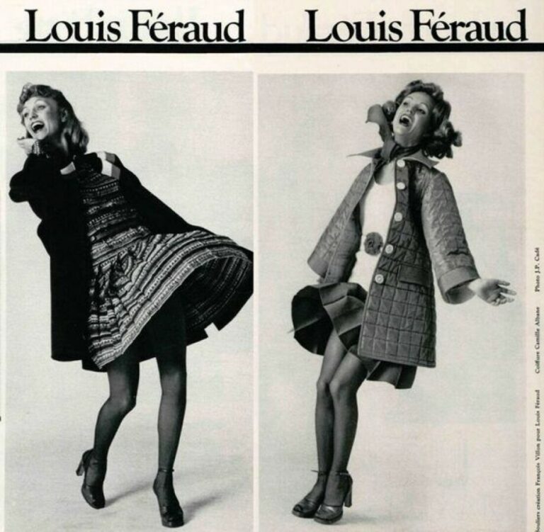 LOUIS FÉRAUD - 1970s - JUPE en gabardine de laine marine, boucle en métal doré…