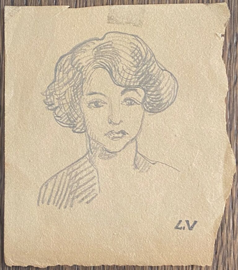 Louis VALTAT (1869-1952) - 2 portraits - Crayon sur papier, cachet du monogramm…