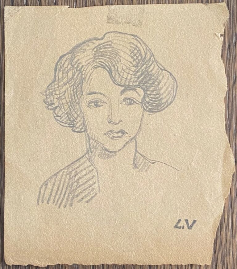 Louis VALTAT (1869-1952) - 2 portraits - Crayon sur papier, cachet du monogramm…