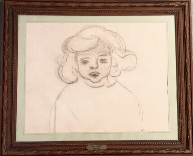 Louis VALTAT (1869-1952) - Portrait de jeune fille - Fusain, sur papier cachet…