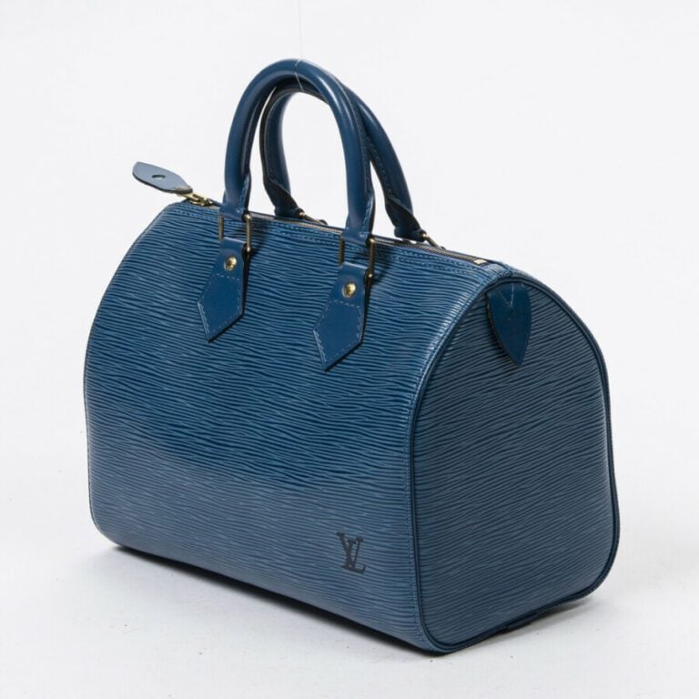 LOUIS VUITTON - 1995 - Sac "Speedy" 25 - "Speedy" 25 bag - - Cuir Epi bleu - Bl…