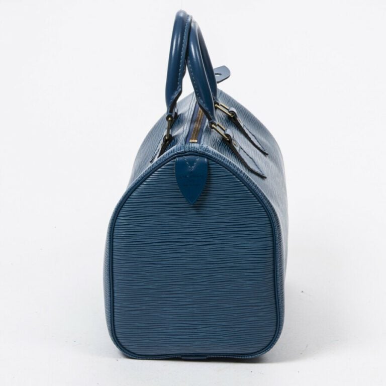 LOUIS VUITTON - 1995 - Sac "Speedy" 25 - "Speedy" 25 bag - - Cuir Epi bleu - Bl…