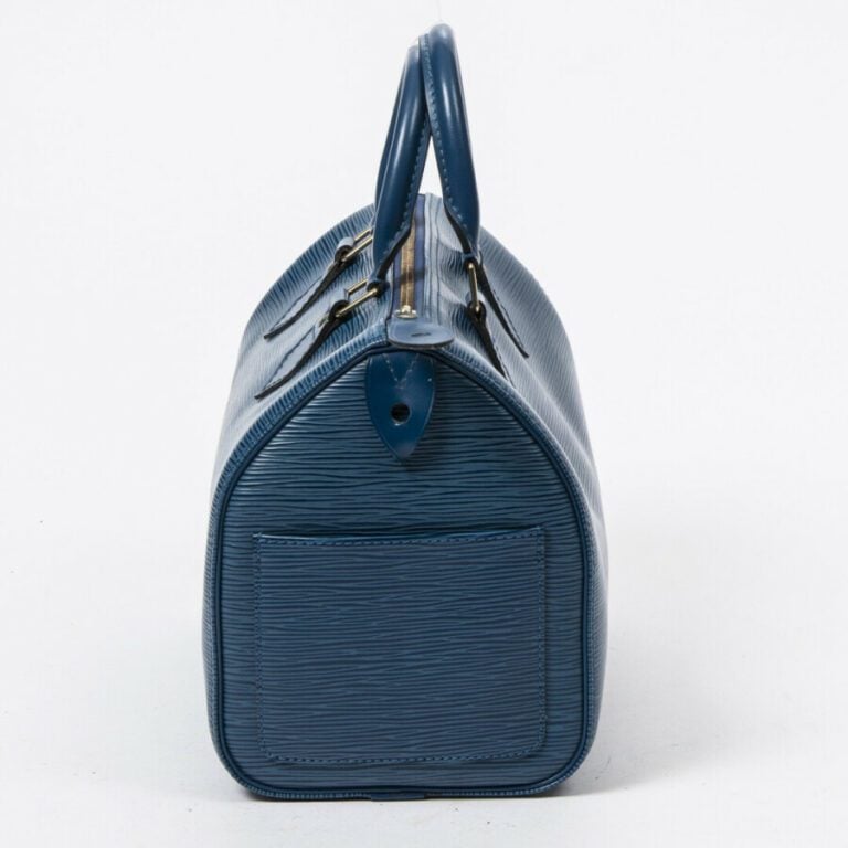 LOUIS VUITTON - 1995 - Sac "Speedy" 25 - "Speedy" 25 bag - - Cuir Epi bleu - Bl…