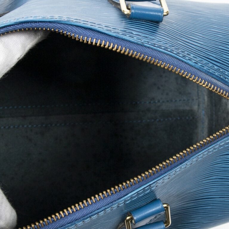 LOUIS VUITTON - 1995 - Sac "Speedy" 25 - "Speedy" 25 bag - - Cuir Epi bleu - Bl…