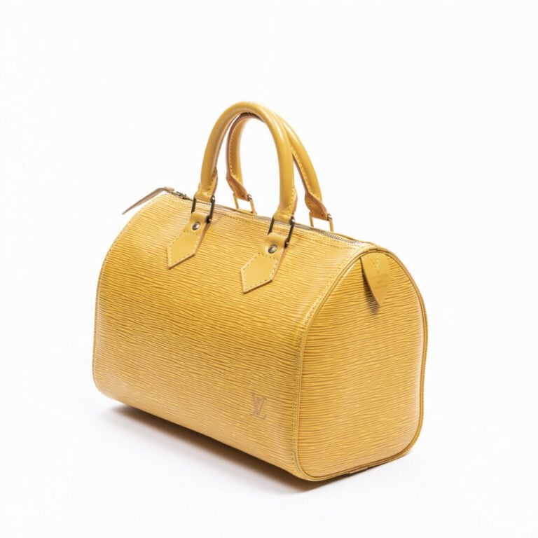LOUIS VUITTON - 1995 - Sac "Speedy" 25 - "Speedy" 25 bag - - Cuir Epi jaune - Y…